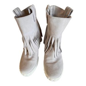 Casadei Fringe wedge booties